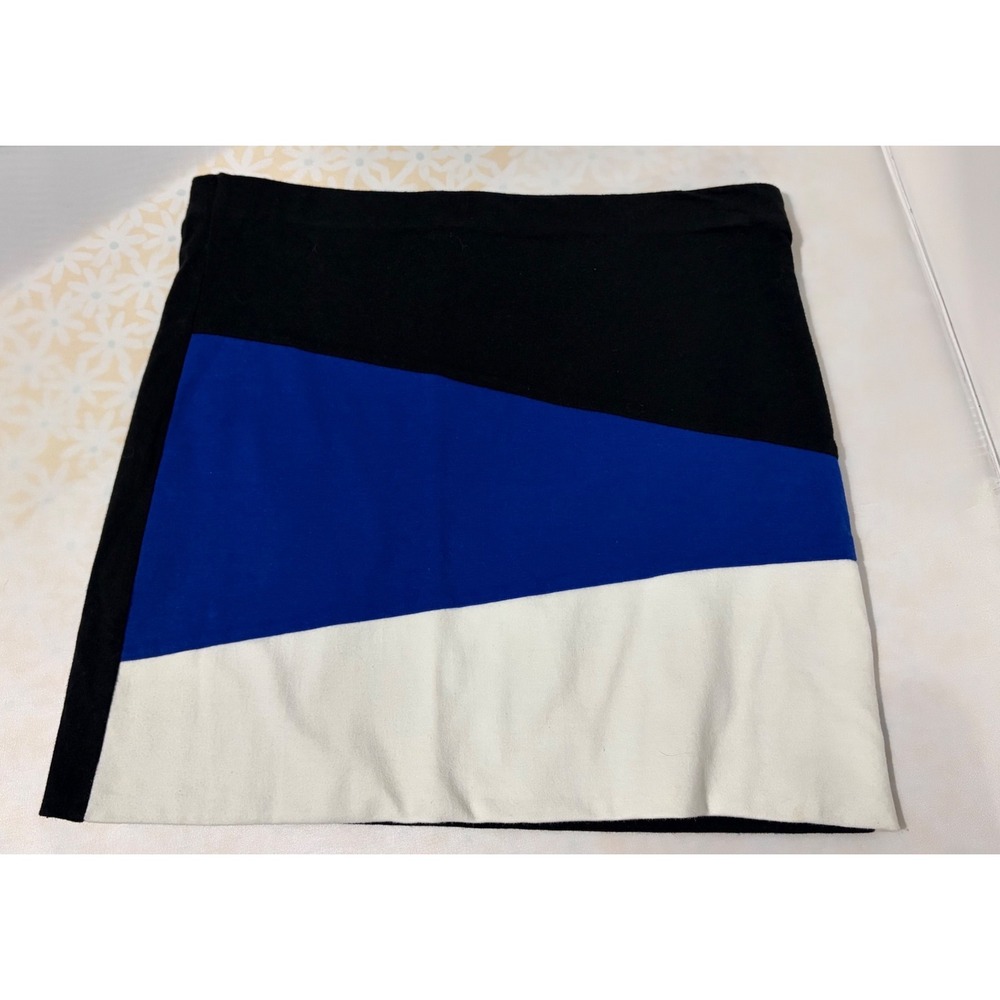 Mandee Juniors Colorblock Mini Skirt Black‎ Blue White Stretch Jersey